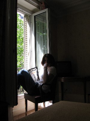 Pensando:¡Paris, estoy en Paris!